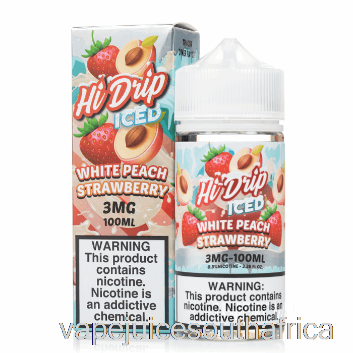 Vape Juice South Africa Iced White Peach Strawberry - Hi-Drip - 100Ml 0Mg